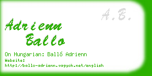 adrienn ballo business card